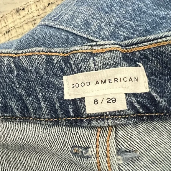 NWT Good American Good '90s Relaxed Jeans sz 29 8 Loose Fit Mid Rise Stretch - Picture 6 of 10